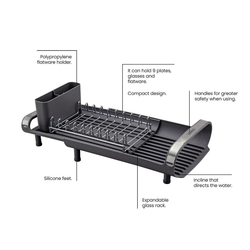 Tramontina Plurale 28x20cm Mini Dish Rack - Gray