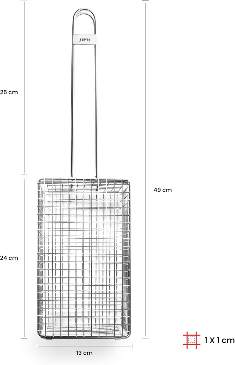 Ibili Steel 13x49cm Grill Basket