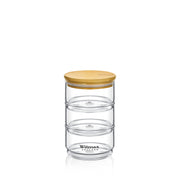Wilmax Thermo 18x10cm 3-Tier Jar with Bamboo Lid