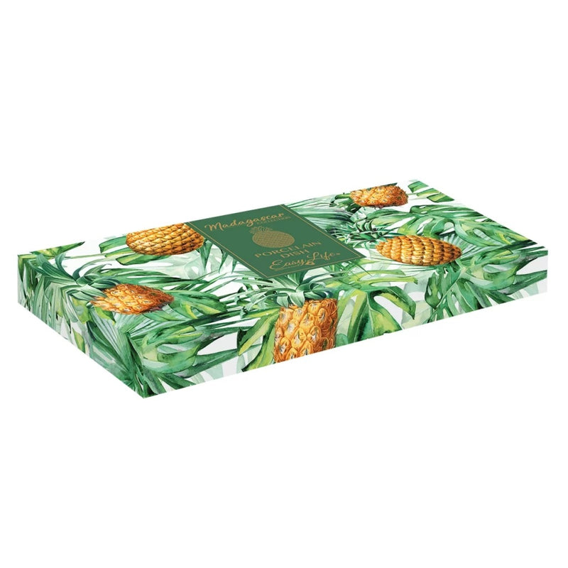 Easy Life Madagascar 28x17cm Pineapple Serving Platter in Box - White