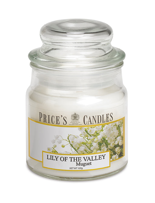 Price's Small Scented Candle Jar with Lid - Lily of the Valley