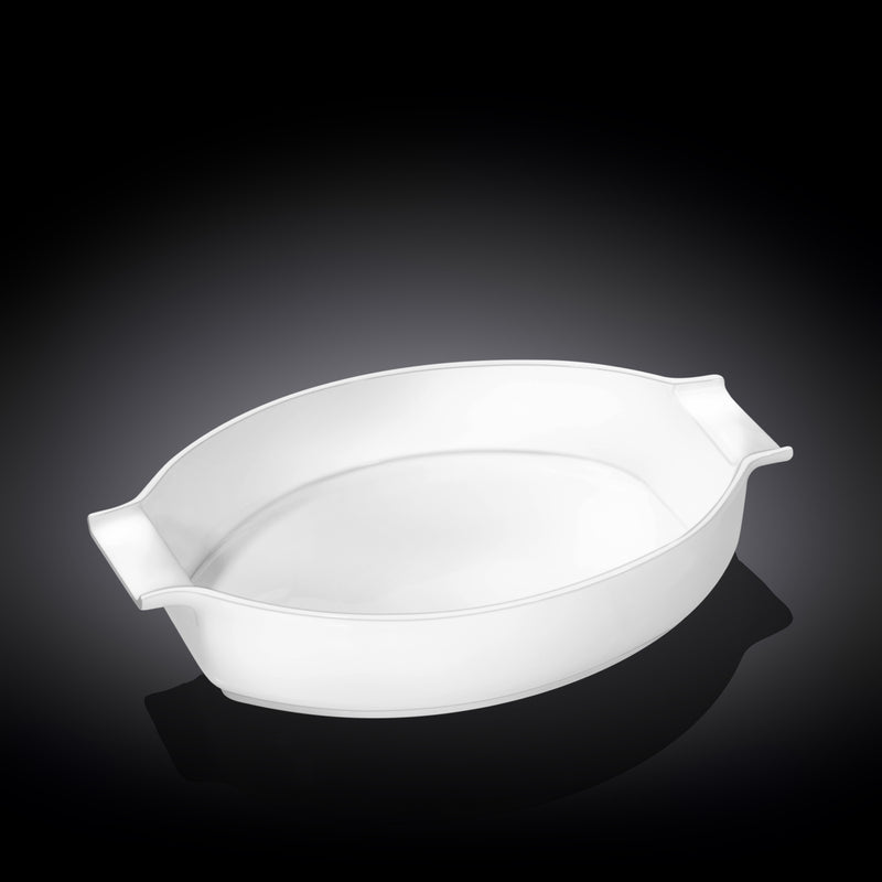 Wilmax 36*23.5cm Oval Baking Dish with Handles - White