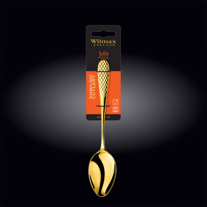 Wilmax Julia 23.5cm Steel Serving Spoon - Gold