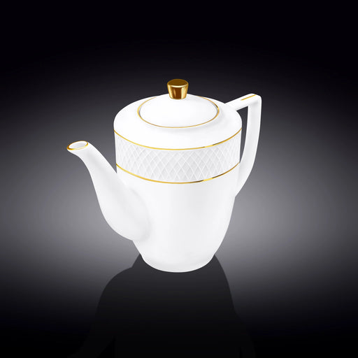 Wilmax Diamond 750ml Coffee Pot - White & Gold