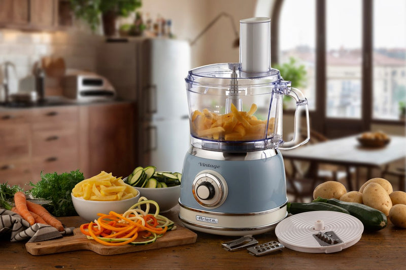 Ariete Vintage 1781 8 in 1 Food Processor - Blue