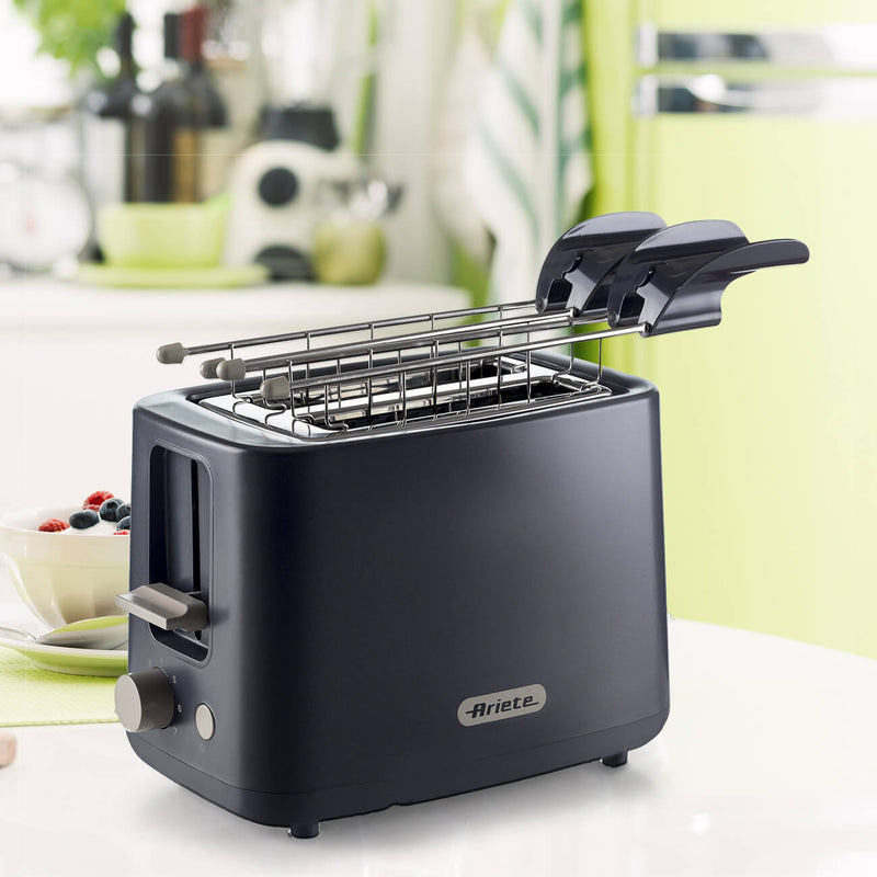 Ariete New Breakfast 157 2-Slot Toaster with Pliers - Dark Gray