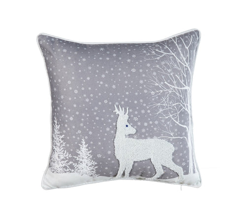 ARMN Azure Embroidered Cushion Cover - Gray