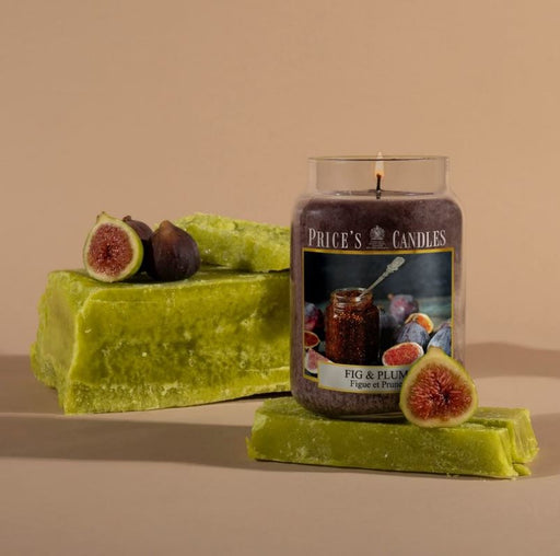 Price's Large Scented Candle Jar with Lid - Fig & Plum