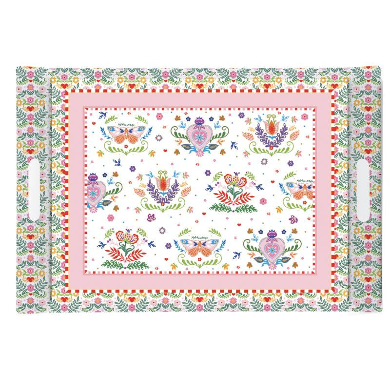 Easy Life Spring Folk 49x34cm Tray - Multicolored