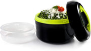 Ibili 1.4L Lunch Box - Black & Green