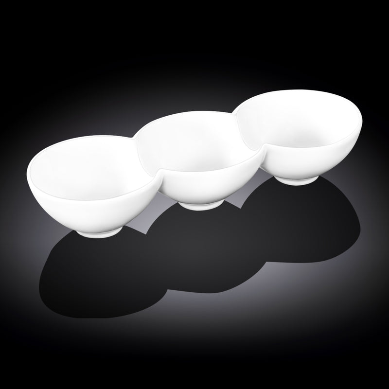 Wilmax 26x9.5cm Divided Bowl - White