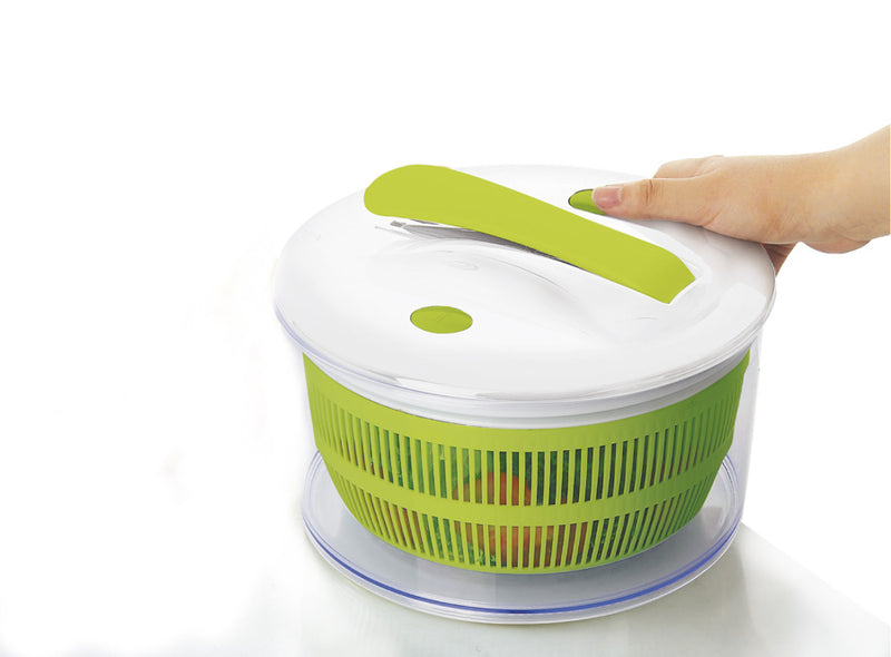 Ibili 24cm Salad Spinner with Pedal - Green & White