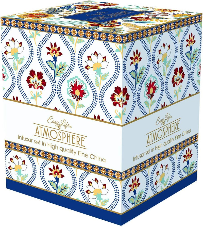 Easy Life Paisley Abundance 350ml Mug with Infuser & Lid in Box - Multicolored
