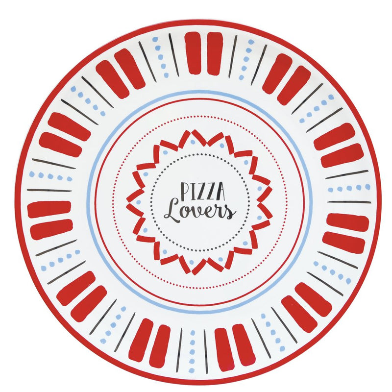 Easy Life Pizza Lovers 32.5cm Pizza Plate - Red