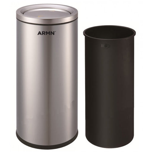 ARMN Roma 50L Swing Top Waste Bin - Silver