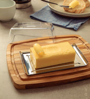 Tramontina Quadrata 17cm Steel Covered Butter Dish