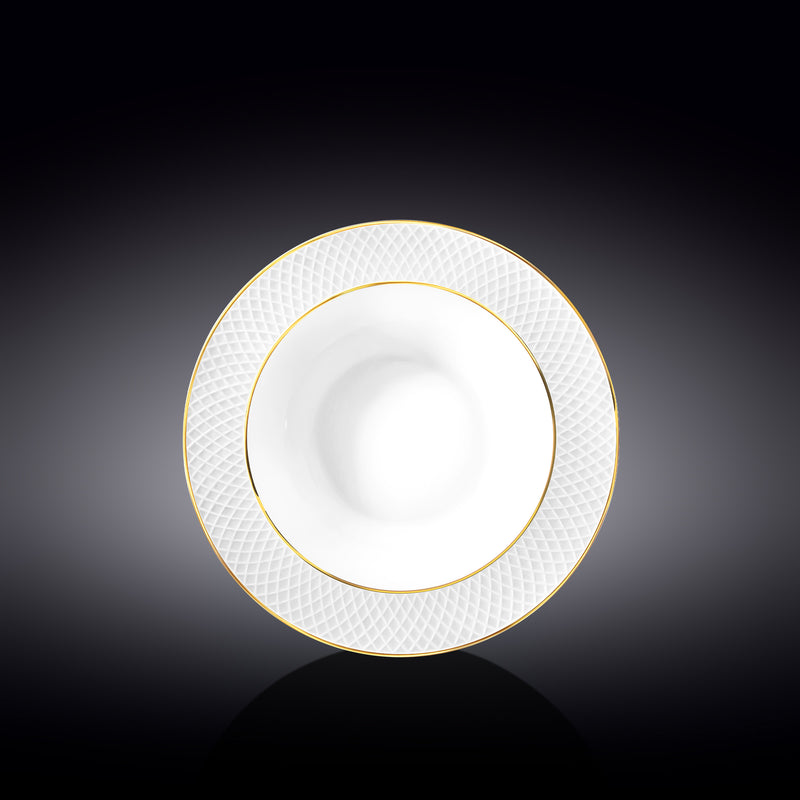 Wilmax Diamond 22.5cm Plate - White & Gold