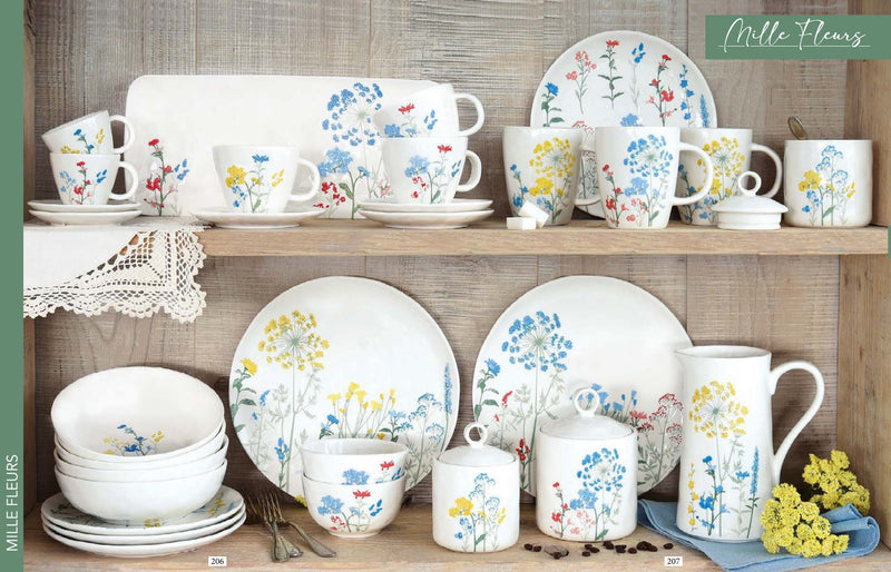 Easy Life Mille Fleurs 21cm Side Plate - Yellow & Blue