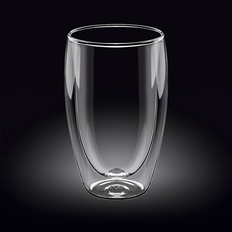 Wilmax 500ml Double-Wall Glass Tumbler