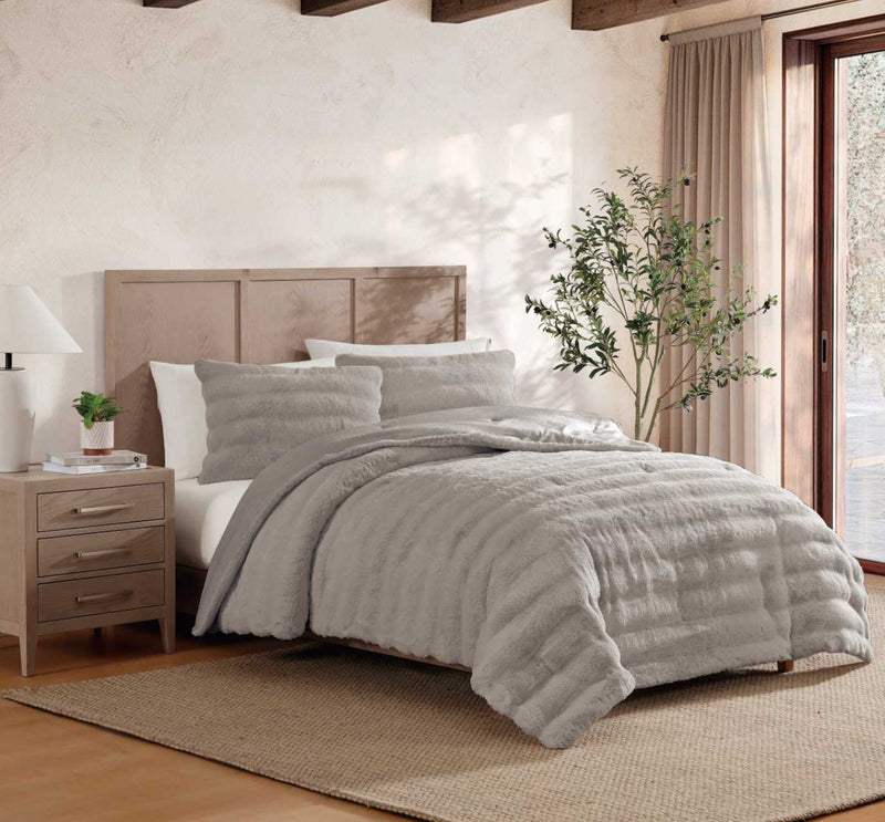 ARMN Veloura 3-Piece Single Comforter Set - Gray