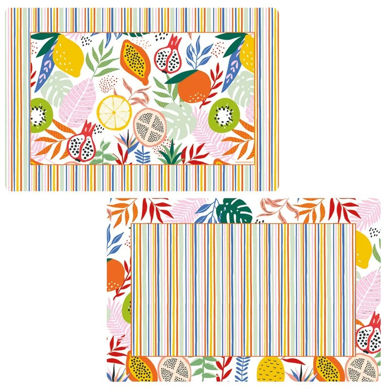 Easy Life Tutti Frutti 45x30cm Double-Sided Placemat - Multicolored