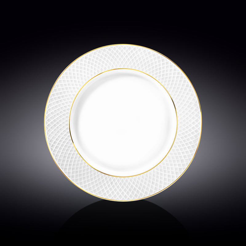 Wilmax Diamond 28cm Main Course Plate - White & Gold