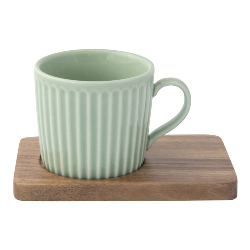 Easy Life Take a Break 110ml 8-Piece Cups & Saucers Set in Box - Pastels