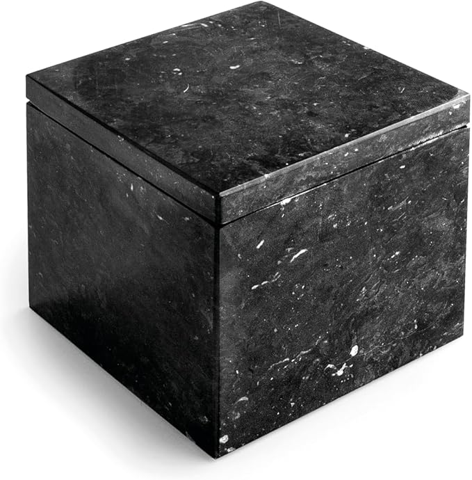 Ibili 10.3x11x11cm Marble Salt Cellar - Black