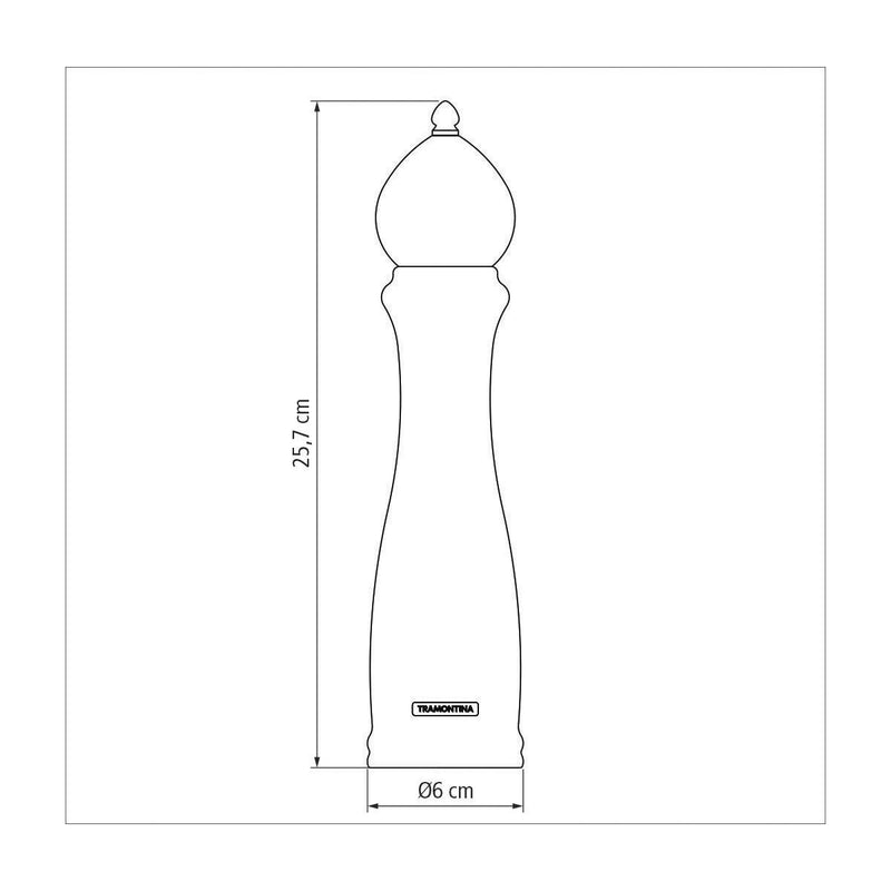 Tramontina Churrasco 25cm Salt/Pepper Mill - Black