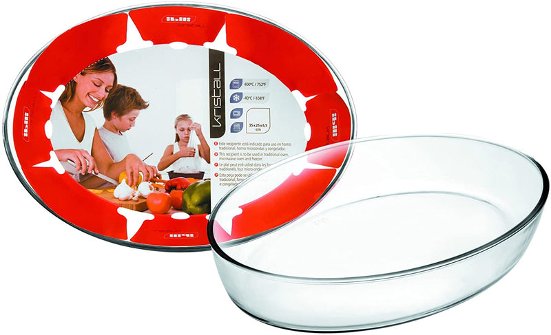 Ibili Kristall 26x18cm Oval Glass Tray