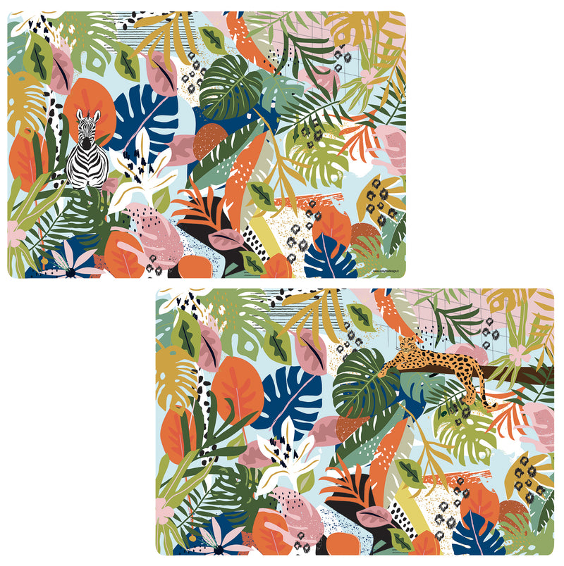 Easy Life Tropical Vibes 45x30cm Double-Sided Placemat - Multicolored