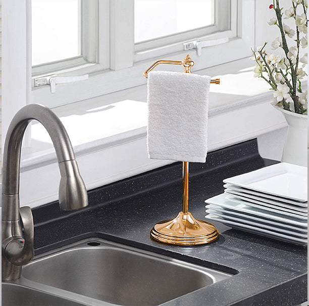 ARMN Delta Countertop Towel Rack - Gold Toned