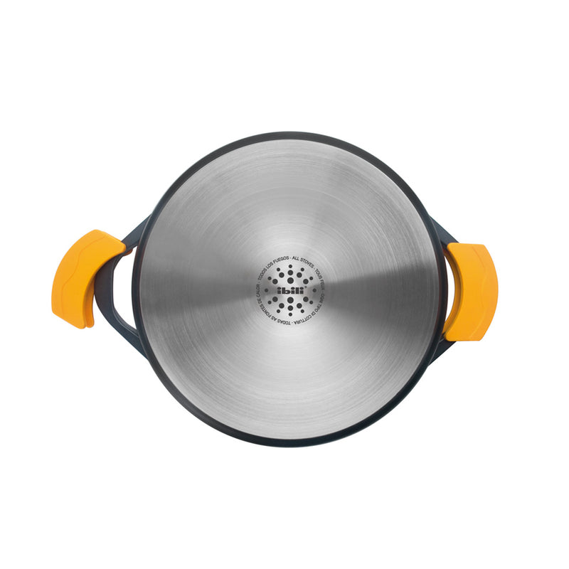 Ibili Evolution 30cm Stewing Pan with Lid - Black