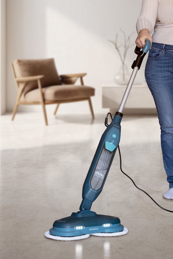Ariete 4178 Dual Scrub Electric Mop with Rotating Brushes - Teal