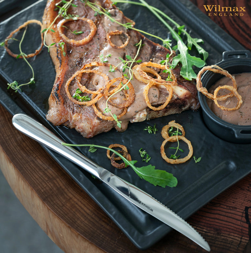 Wilmax SlateStone 32x23 Rectsngle Serving Dish - Black