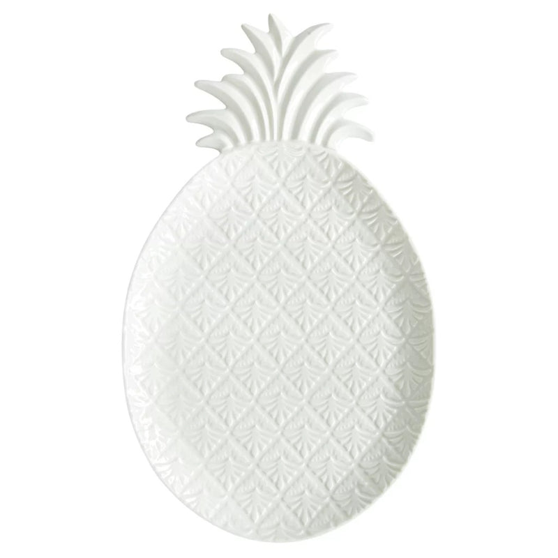 Easy Life Madagascar 36x21.5cm Pineapple Serving Platter in Box - White