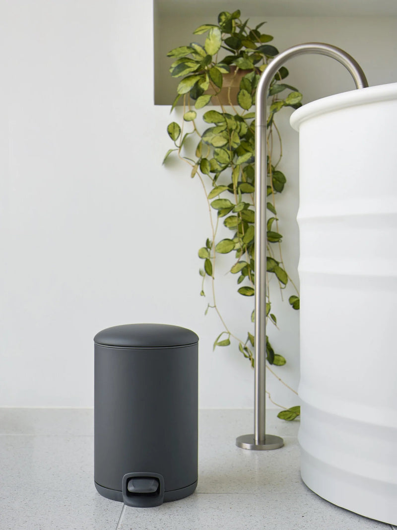 Aquanova Kaz 3L Waste Bin - Dark Gray