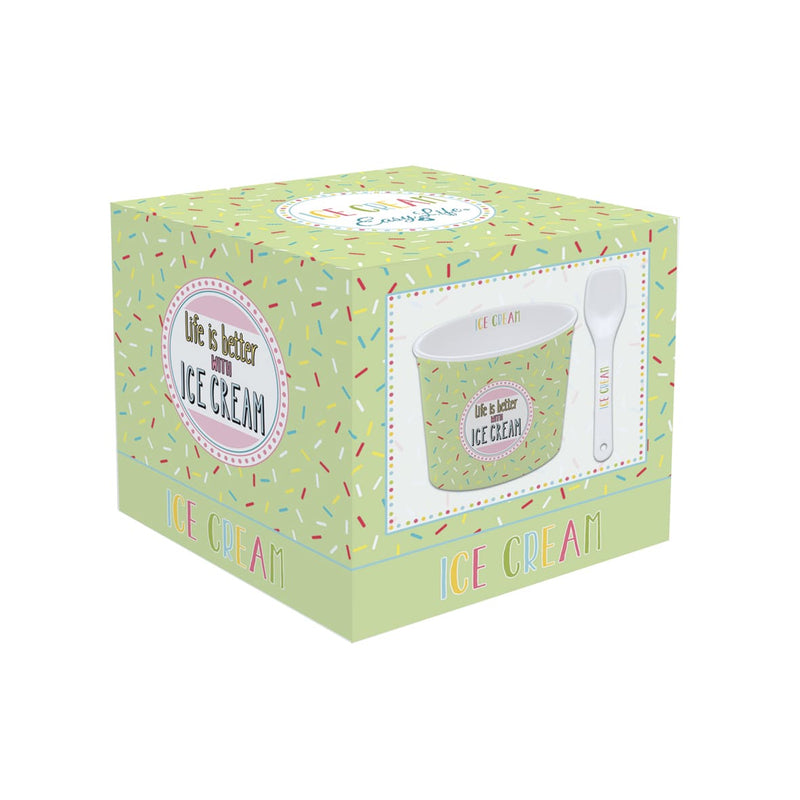 Easy Life Onfleek 2-Piece Ice Cream Set in Box - Green