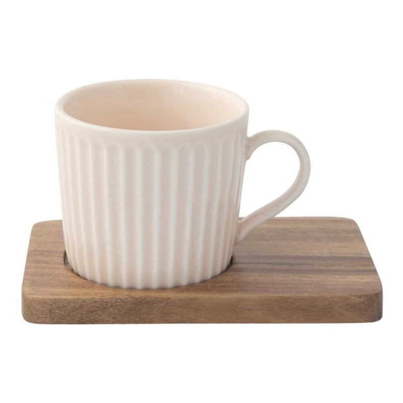 Easy Life Take a Break 110ml 8-Piece Cups & Saucers Set in Box - Pastels