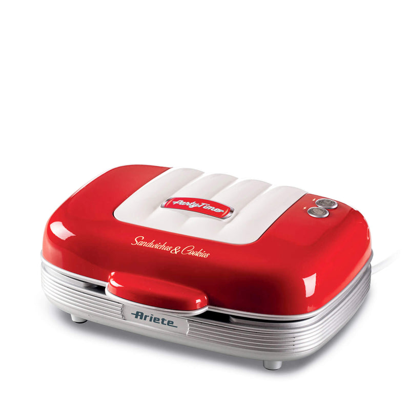 Ariete Party Time 1972 Sandwich/Muffin/Donut Maker - Red