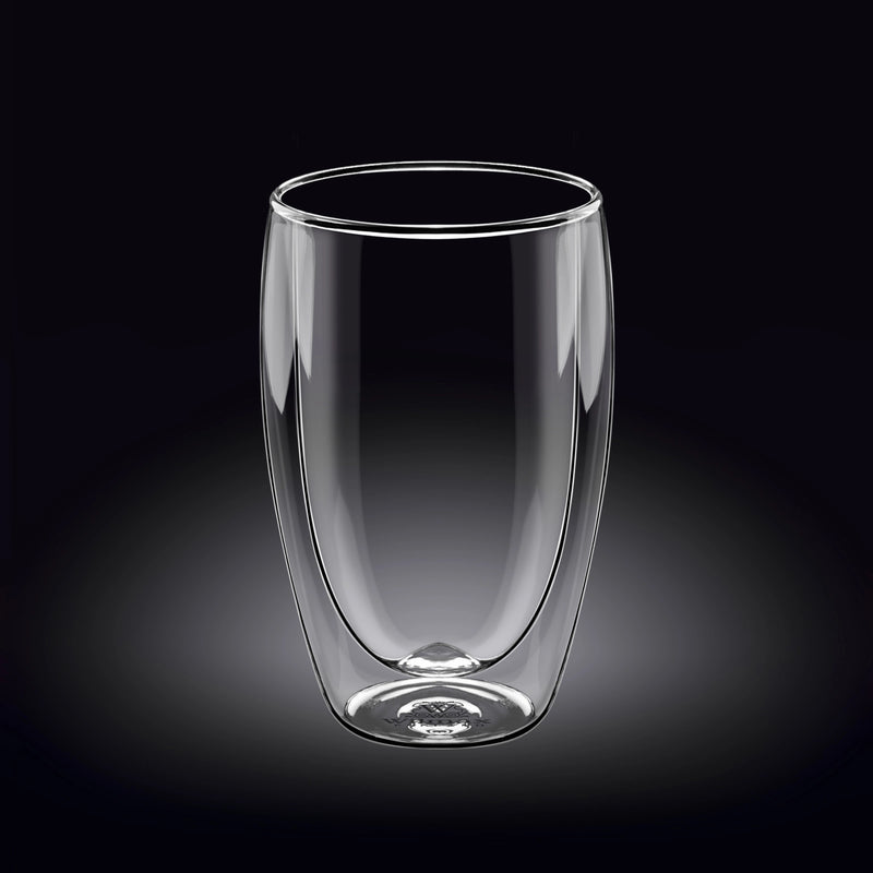Wilmax 400ml Double-Wall Glass Tumbler