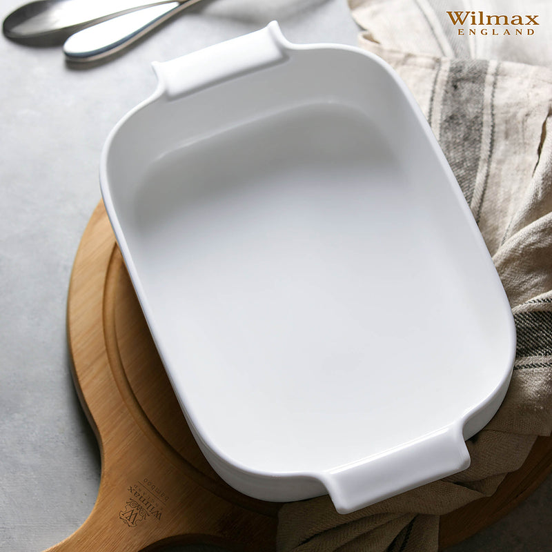 Wilmax 28.5x18cm Baking Dish with Handles - White