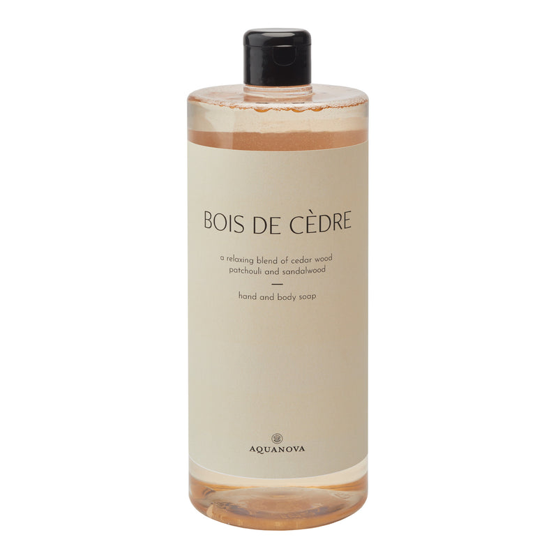 Aquanova Paris 1000ml Liquid Hand & Body Soap Refill - Cedarwood