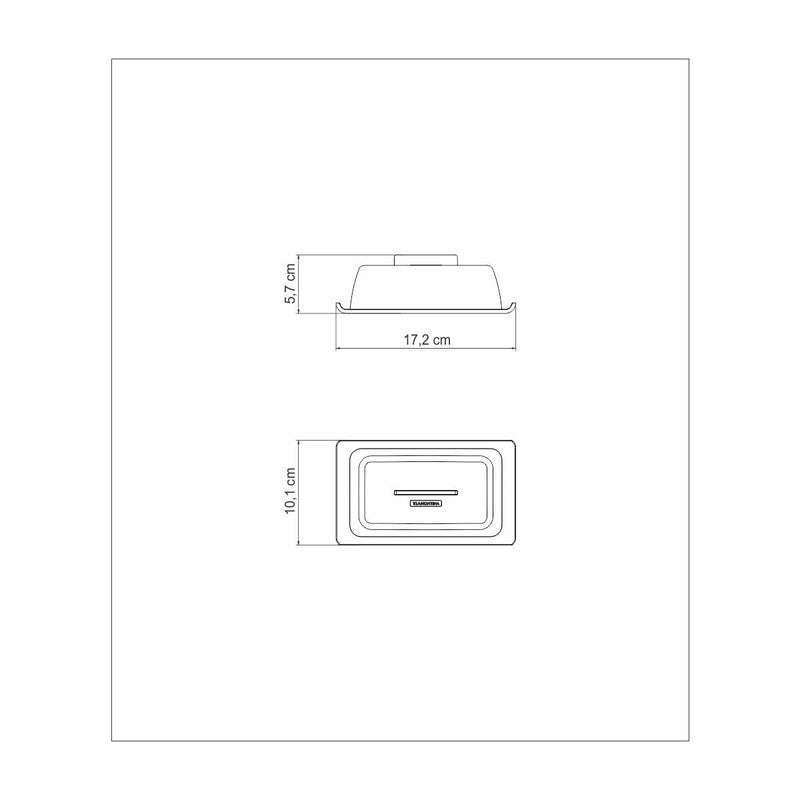 Tramontina Quadrata 17cm Steel Covered Butter Dish