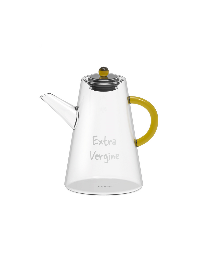 Easy Life Extra Vergine 500ml Glass Oil Bottle - Orange Handle