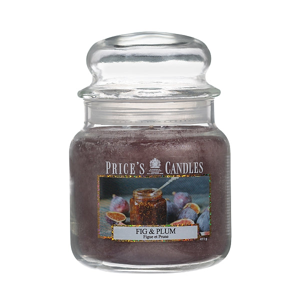 Price's Medium Scented Candle Jar with Lid - Fig & Plum