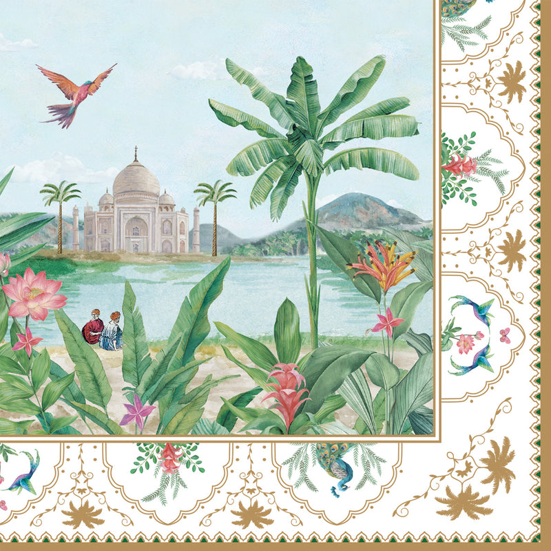 Easy Life Paradise Sauvage 20-Piece Paper Napkin Set - Multicolored