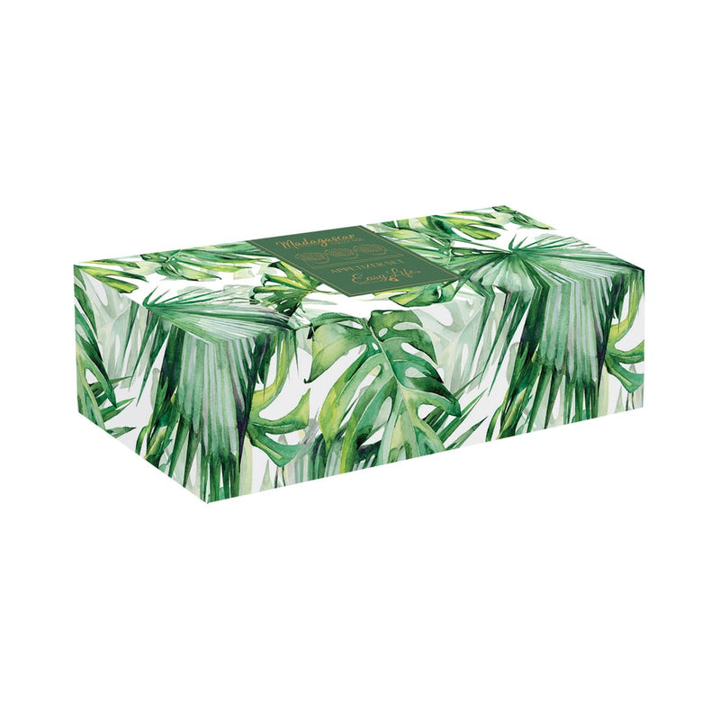 Easy Life Madagascar 4-Piece Leaf Appetizer Set in Box - Green