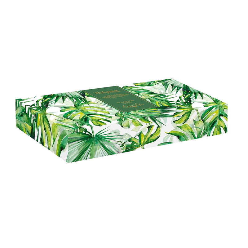 Easy Life Madagascar 36x16cm Tropical Leaf Bowl in Box - Light Green