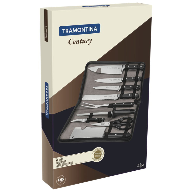 Tramontina Century 10-Piece Chefs Knife Set - Black